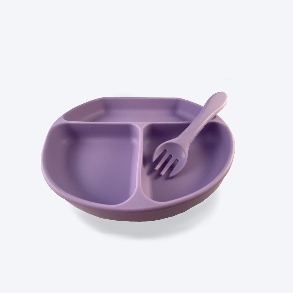 Plato y tenedor silicona