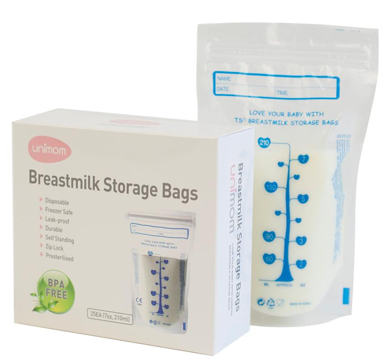 Bolsas p/almacenar leche materna 
60 unidades